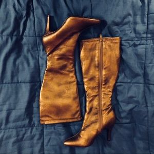 Fioni Bronze Heeled Boots